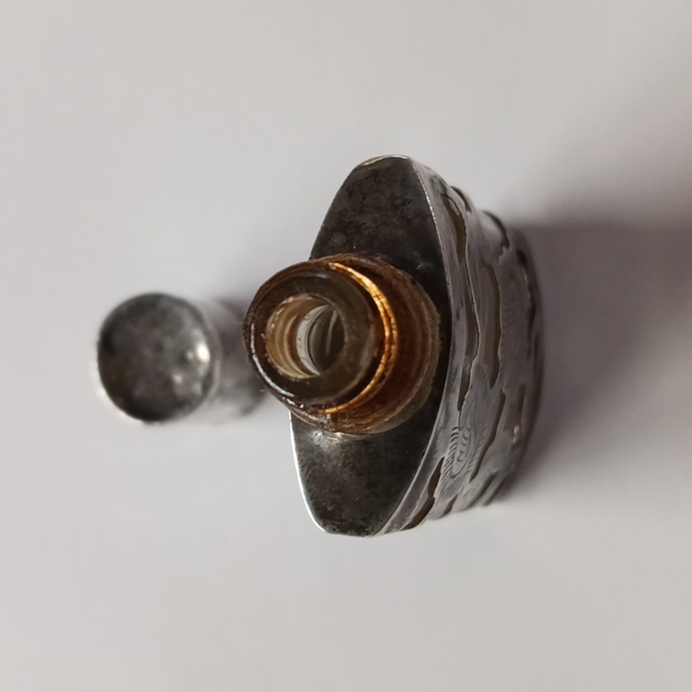 Sm Sterling Perfume Bottle Vtg. View 3